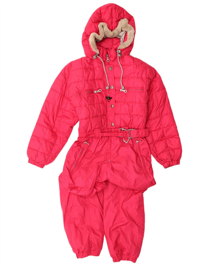 Cacao Dame Hætte Ski Jumpsuit IT 42 Medium Pink Polyester