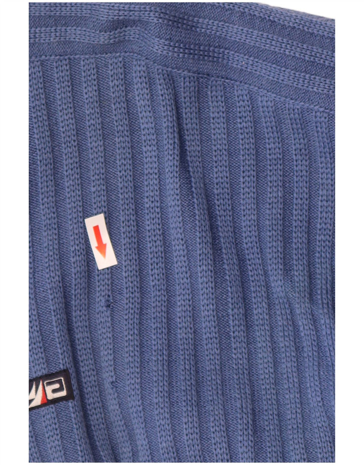 Vintage herre cardigan sweater stor blå