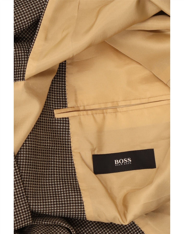 Hugo Boss Herre 3-knaps blazerjakke UK 42 XL Grå ternet