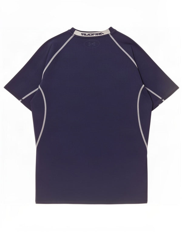 Under Armour Herre Compression Graphic T-Shirt Top XL Navy Blue
