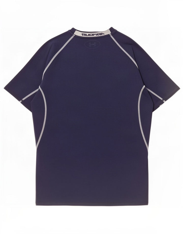 Under Armour Herre Compression Graphic T-Shirt Top XL Navy Blue