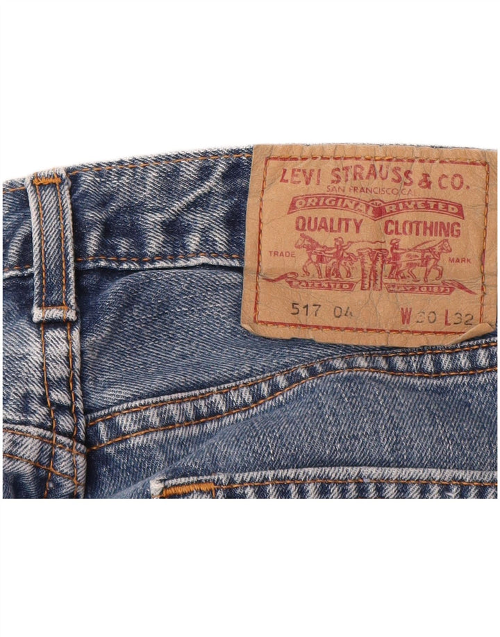 LEVI'S Herre 517 Straight Jeans W30 L32 Blå Bomuld