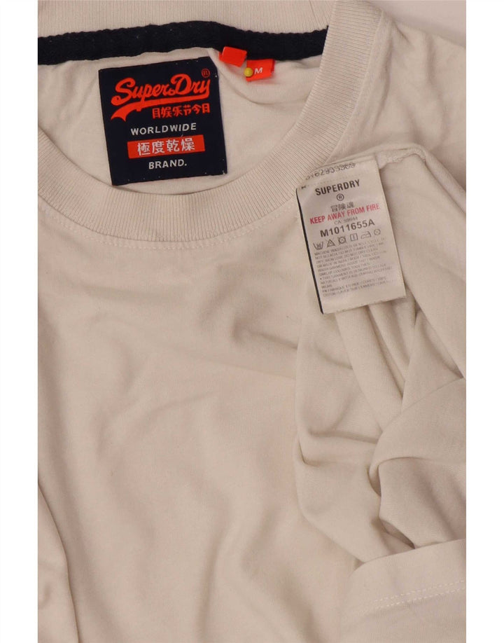 Superdry T-shirt top mellem hvid bomuld til mænd