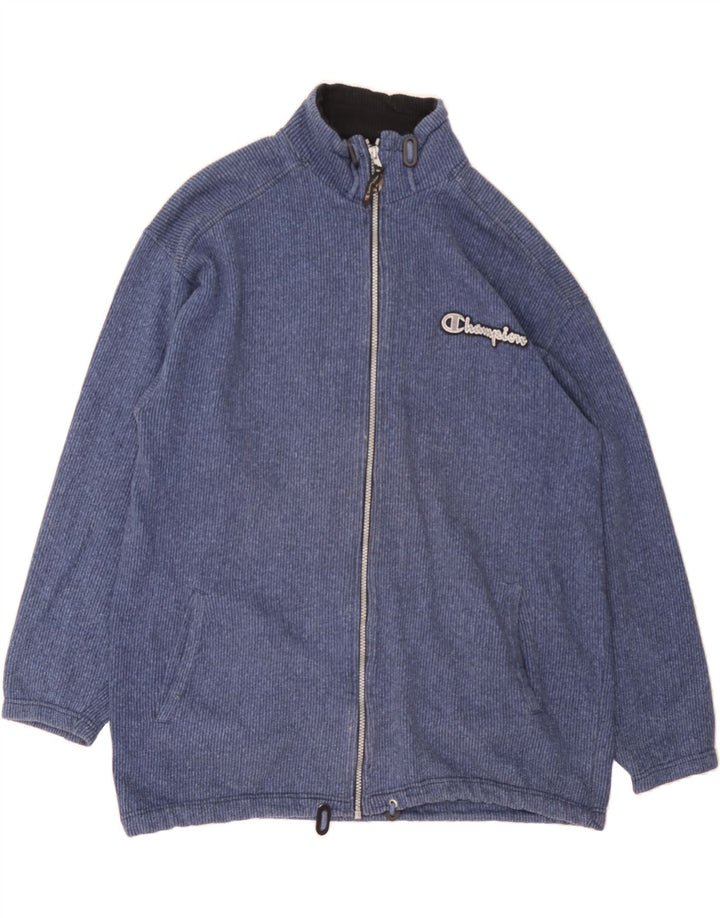 CHAMPION Mens Graphic Tracksuit Top Jacket Large Blue Cotton Vintage Champion and Second-Hand Champion from Messina Hembry 