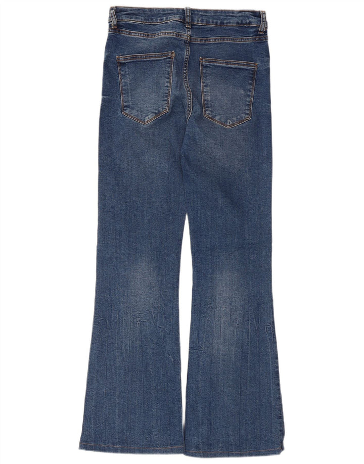 Zara Dame Flared Jeans EU 40 Medium W30 L30 Blå