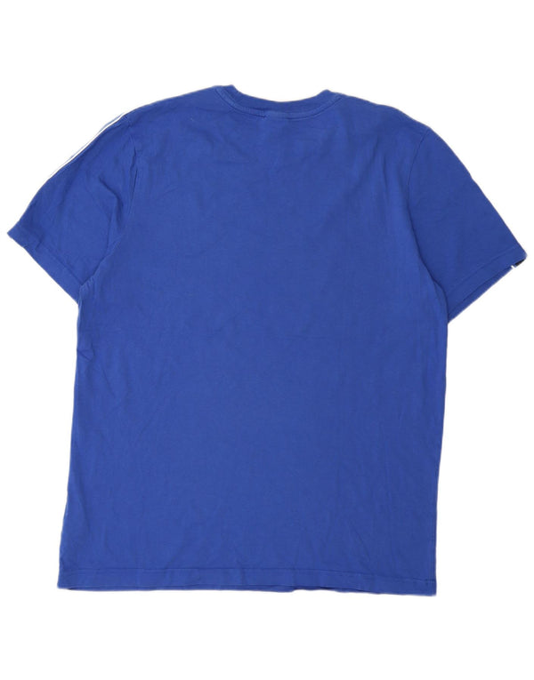 Nike grafisk T-shirt top til mænd, stor blå farveblok bomuld