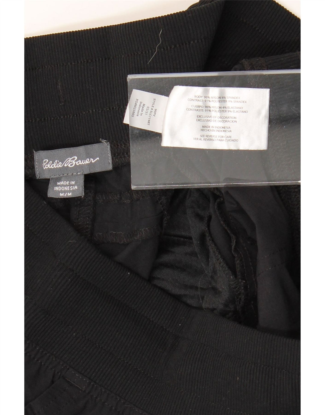 EDDIE BAUER Dame Straight Cargo Capri Bukser Medium W30 L22 Sort