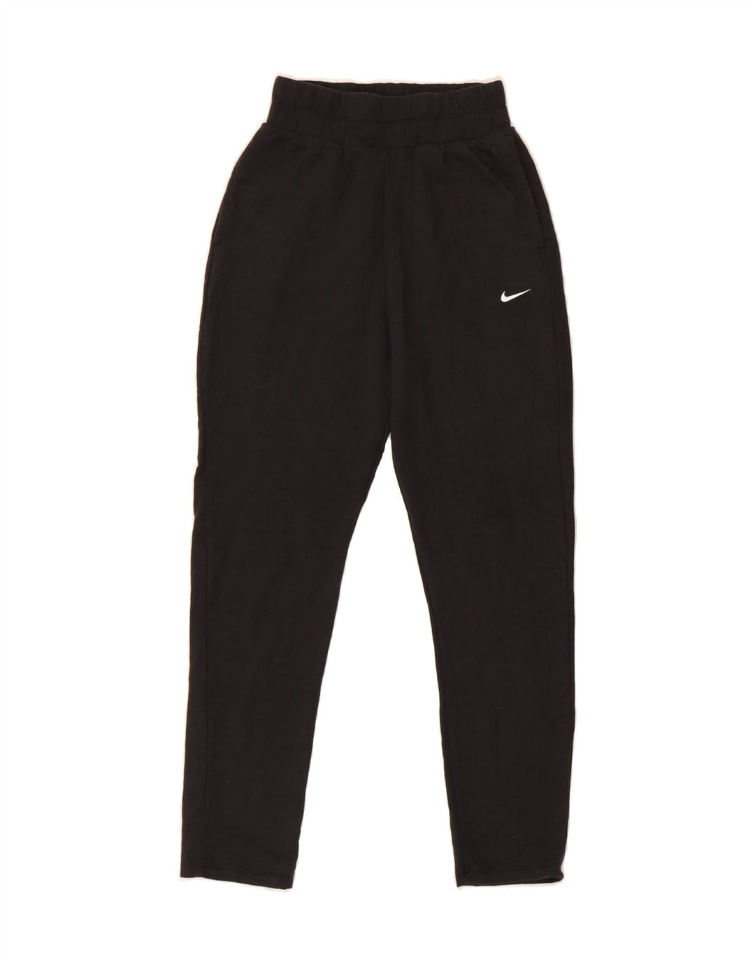 NIKE Womens Dri Fit Tracksuit Trousers UK 6 XS Black Polyester Vintage Nike and Second-Hand Nike from Messina Hembry 