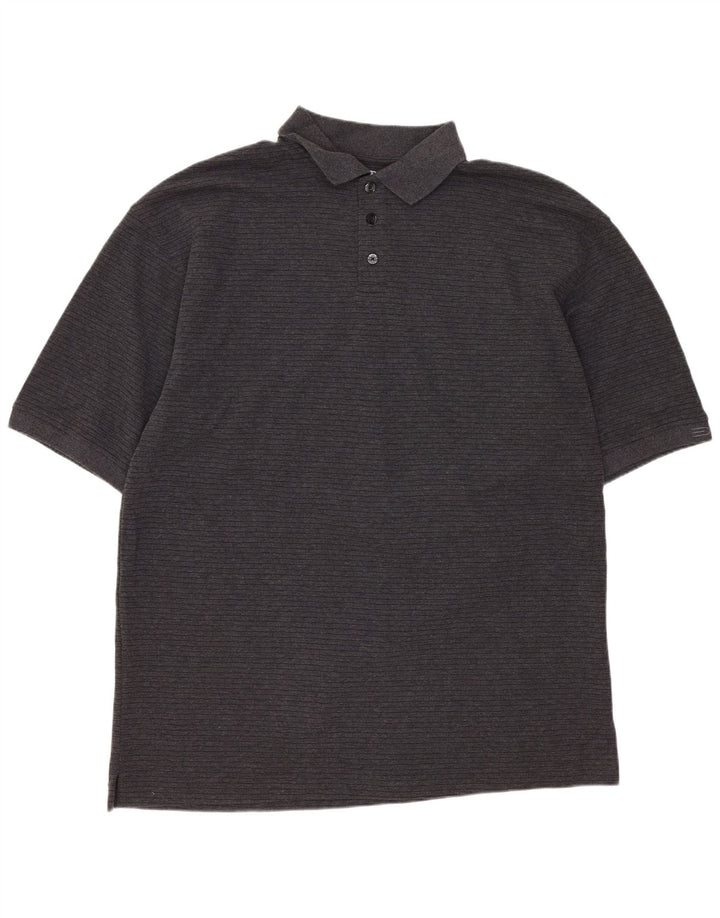 DOCKERS Golf poloshirt til mænd Stor gråstribet bomuld