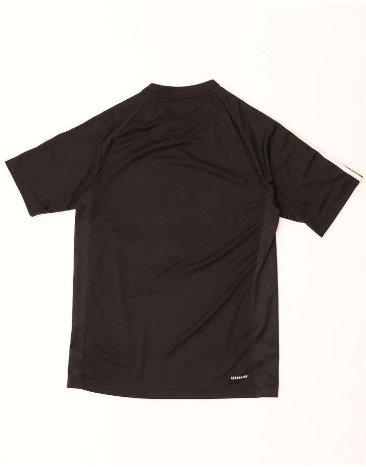 Adidas Herre Aeroready Grafisk T-Shirt Top Lille Sort Polyester