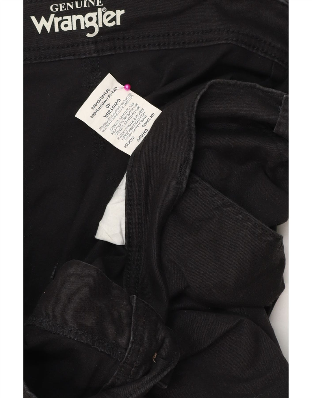 WRANGLER Herre Cargo Shorts W40 XL Sort Bomuld