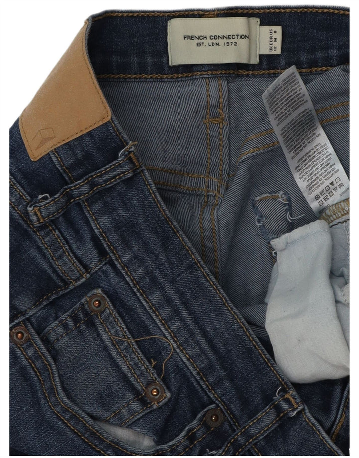 FRANSK FORBINDELSE Dame Slim Jeans UK 12 Medium W30 L27 Blå Bomuld
