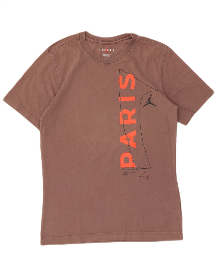 JORDAN Herre Paris Saint- Germain Grafisk T-Shirt Top Lille Brun