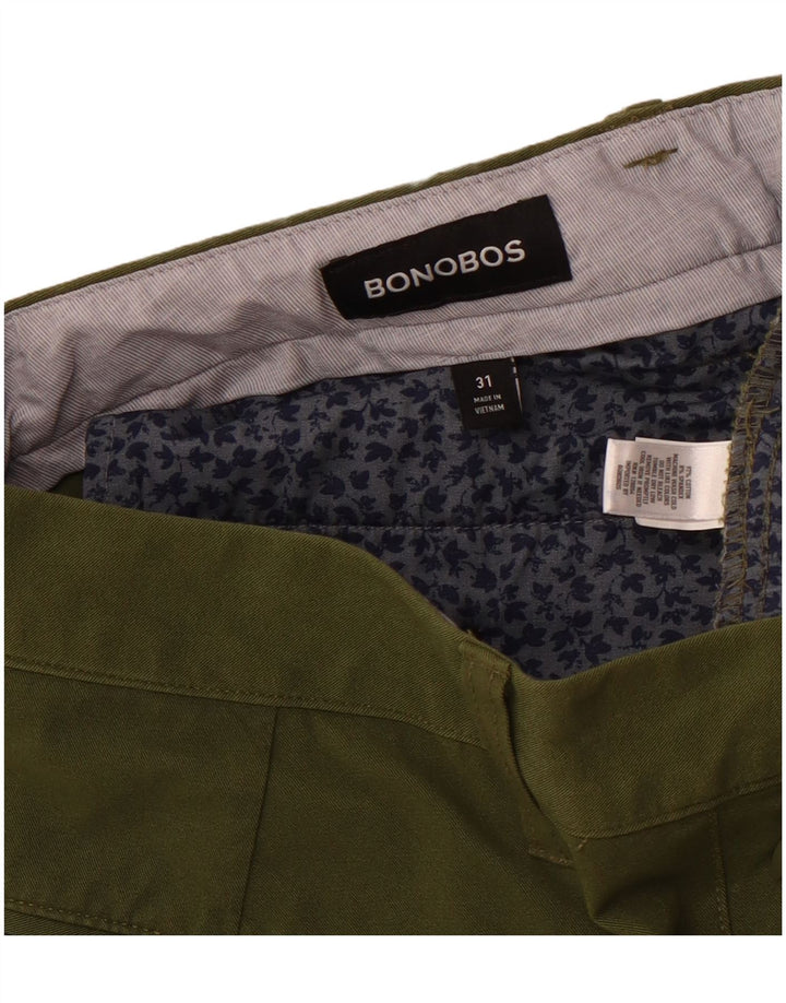 BONOBOS Chino Shorts til mænd W31 Medium Green Bomuld