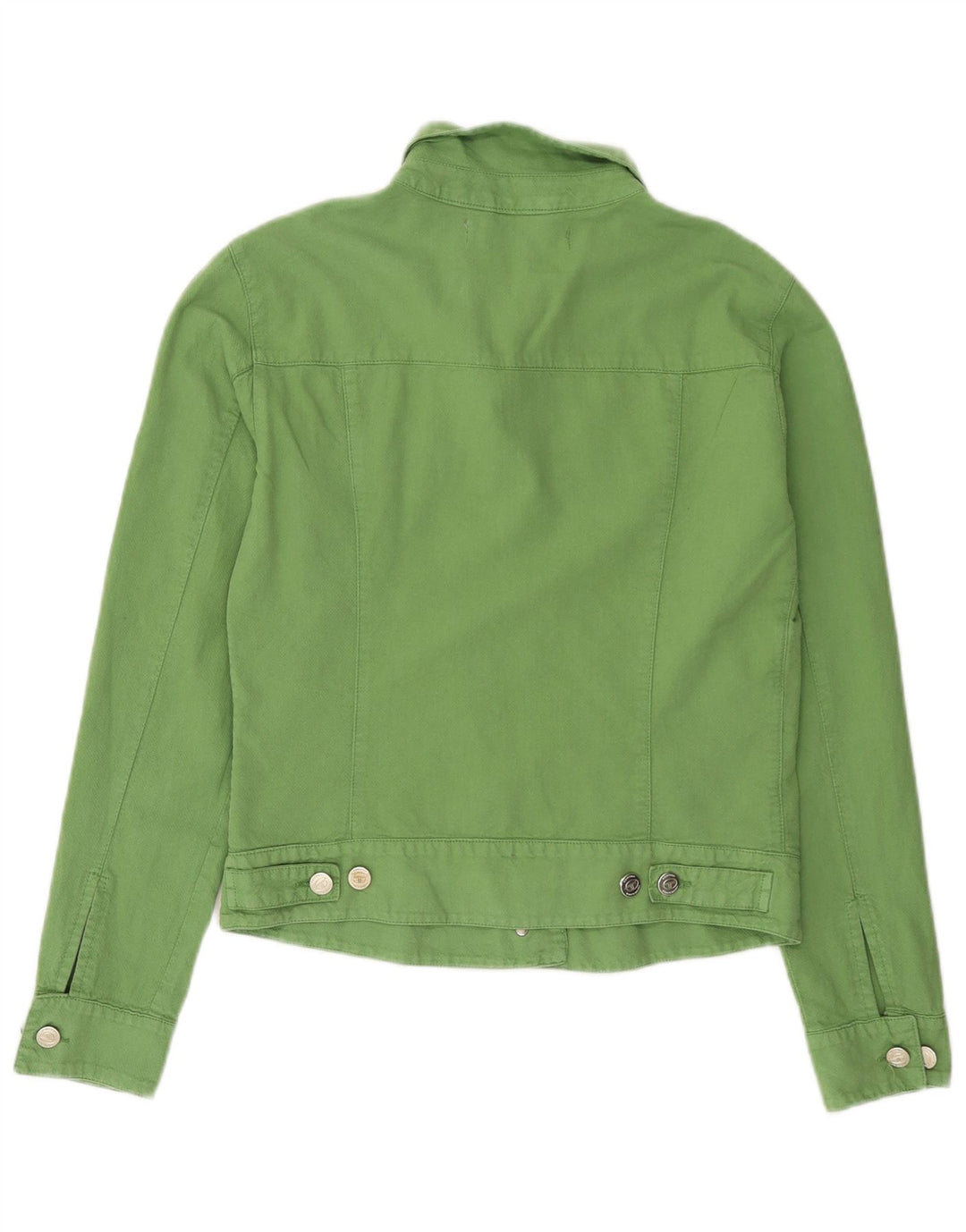 Sergio Tacchini Dame Milano Crop Utility Jacket UK 12 Medium Green Cotton