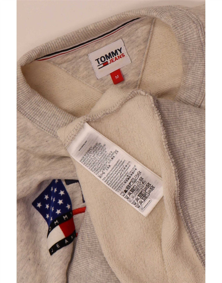Tommy Hilfiger Herre grafisk sweatshirt Jumper Medium Grey Flecked Bomuld