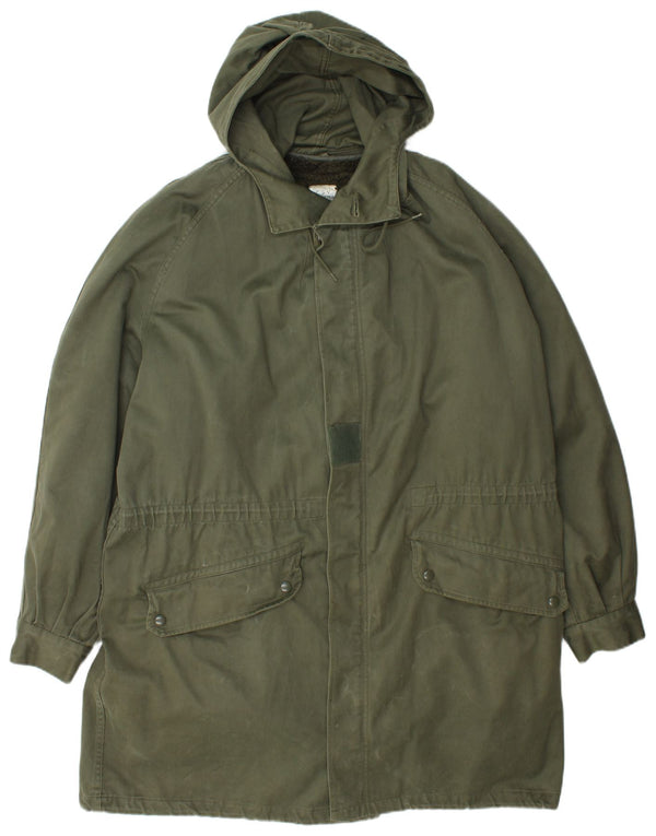 Vintage Herre Hooded Parka Jacket UK 40 Large Green