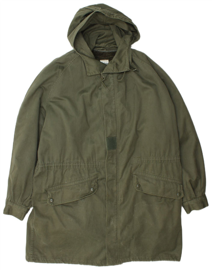 Vintage Herre Hooded Parka Jacket UK 40 Large Green