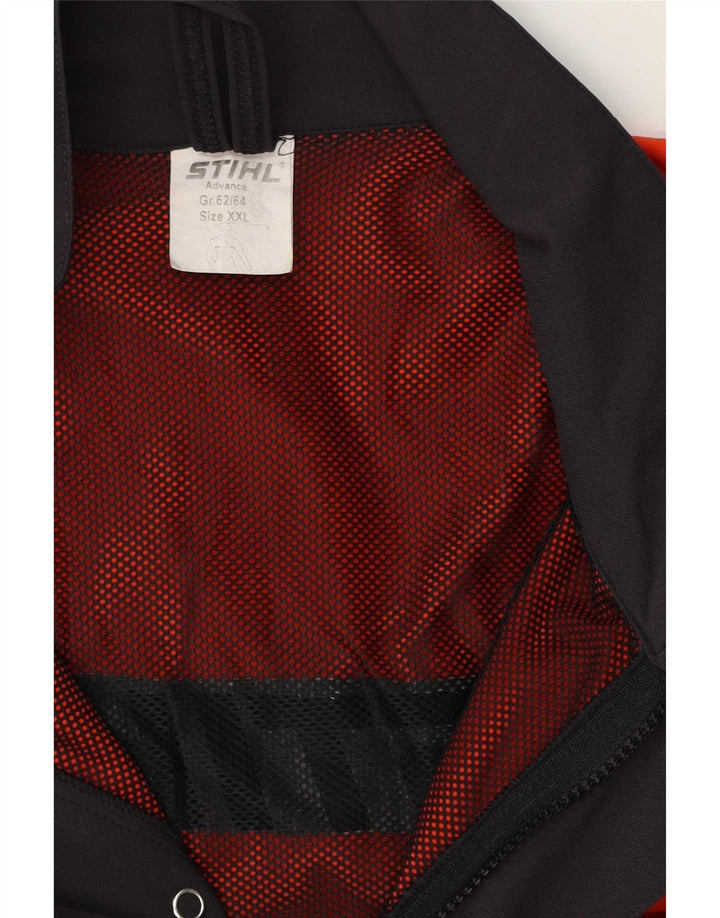 Stihl Herre Graphic Utility Jacket UK 44 2XL Orange Colourblock Polyamid