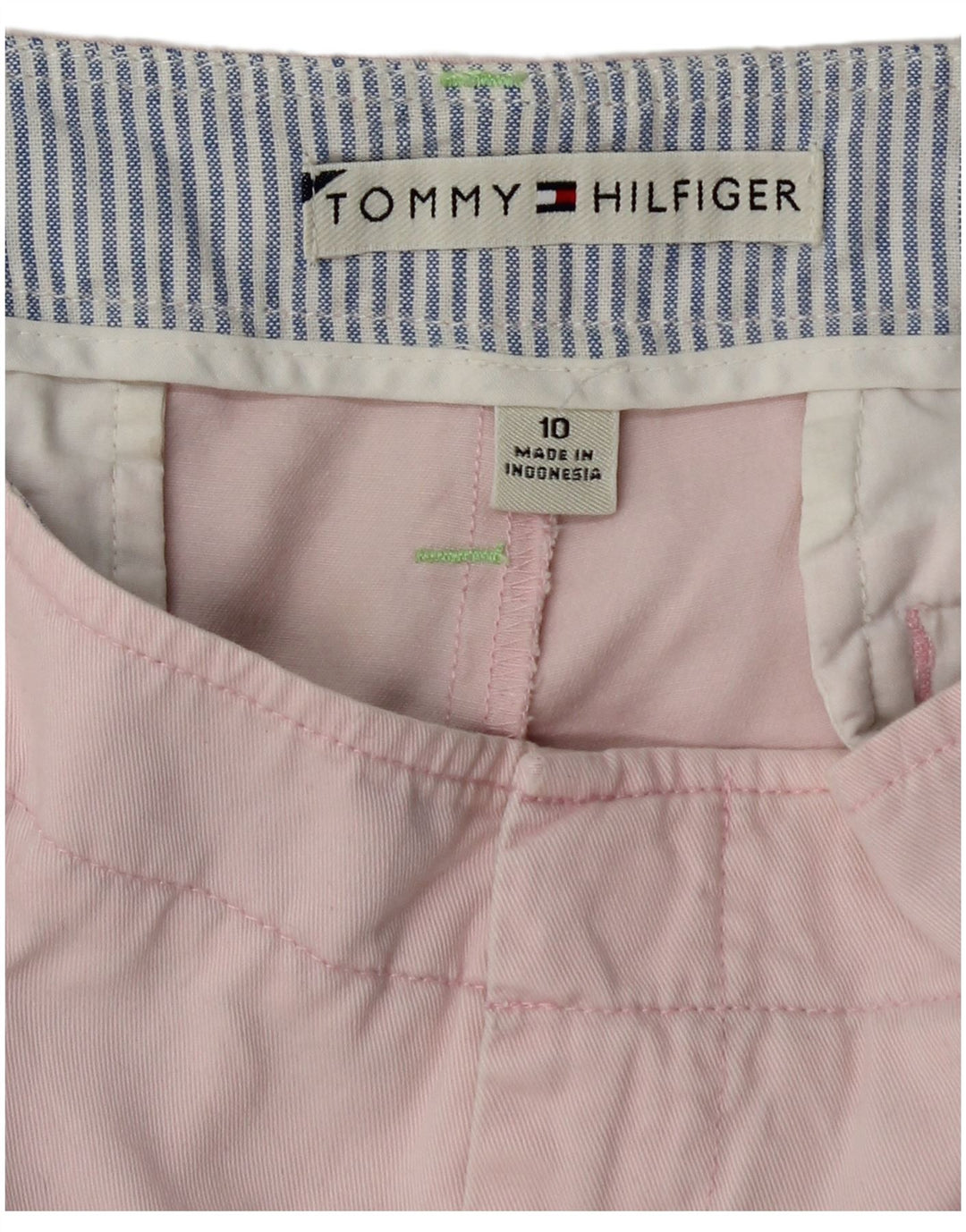 TOMMY HILFIGER Chino Shorts til kvinder US 10 Large W32 Pink Bomuld