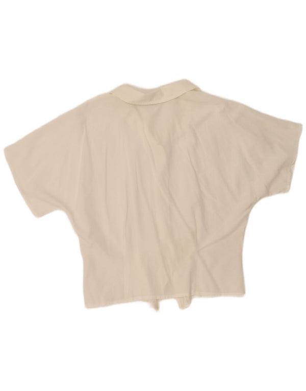 Ny hurtig damebluse med kortærmet skjorte UK 16 Large White