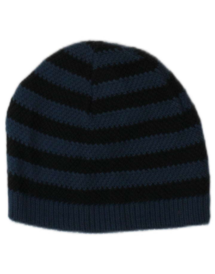Weird Fish Dame Grafisk Strik Beanie Hat One Size Marineblå Stribet