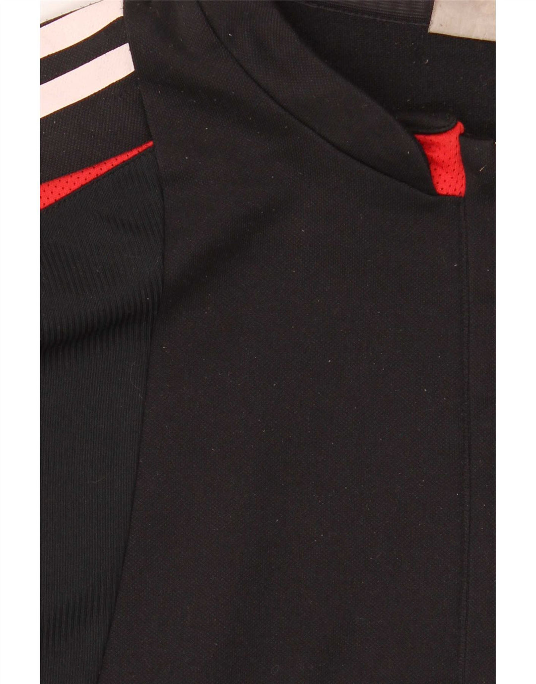 Adidas Herre Zip Neck Pullover Træningsdragt Top Stor Sort Colourblock