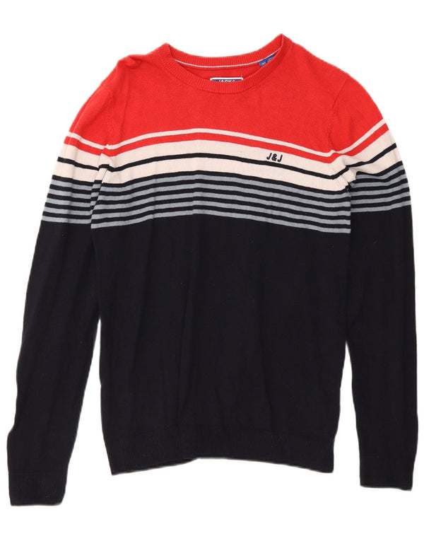 Jack & Jones drenge sweater med rund hals 13-14 år marineblå stribet
