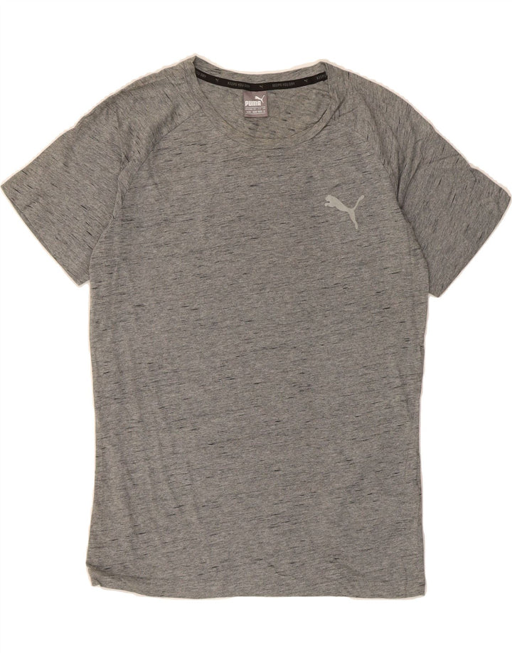 PUMA Mens T-Shirt Top Medium Grey Flecked Cotton Vintage Puma and Second-Hand Puma from Messina Hembry 