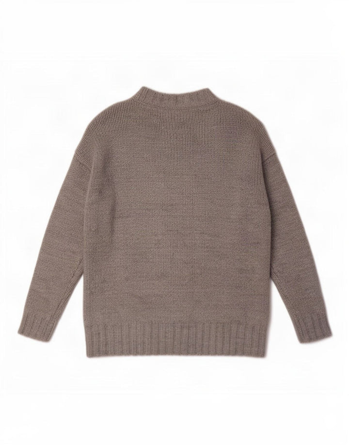 Marks & Spencer dame sweater med rund hals i overstørrelse UK 10 lille grå