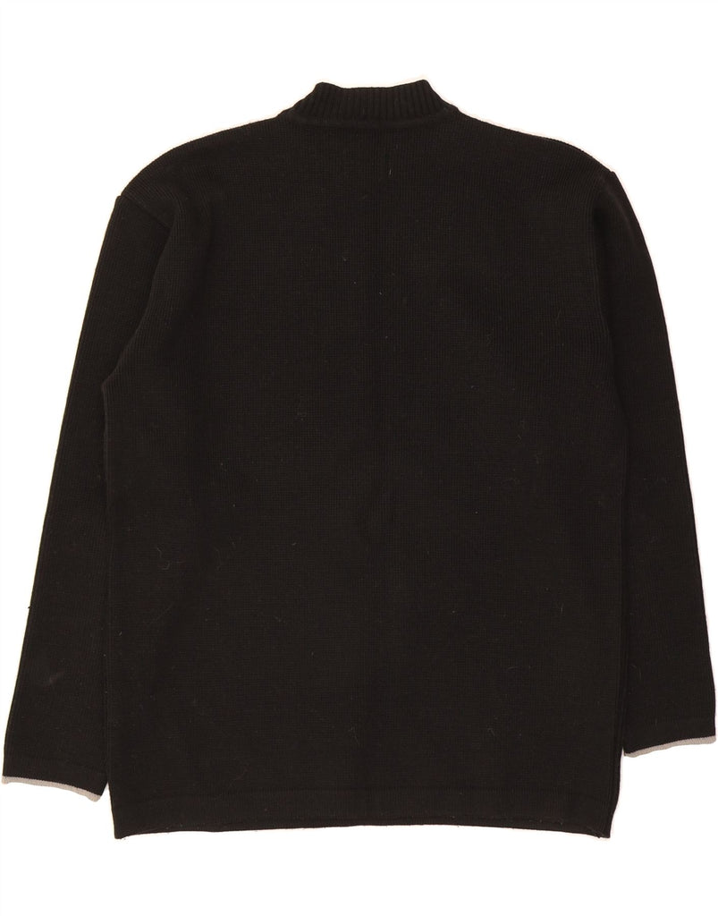 TEDDY SMITH Mens Turtle Neck Jumper Sweater Large Black Acrylic Vintage Teddy Smith and Second-Hand Teddy Smith from Messina Hembry 