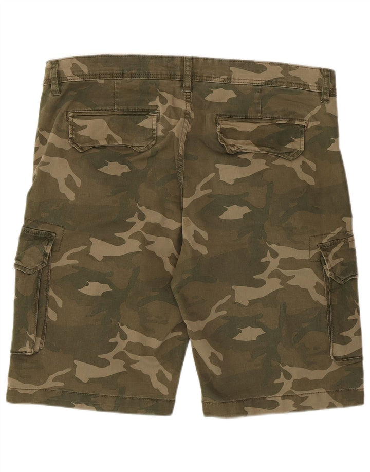 OVS Herre Cargo Shorts W36 Large Khaki Camouflage Cotton Army