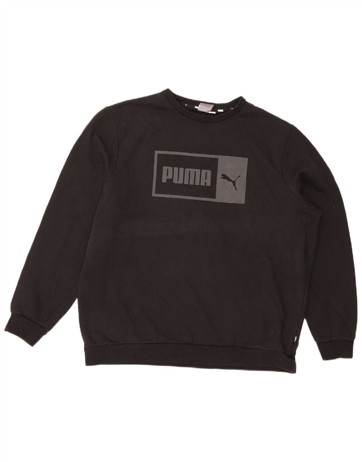 Puma Herre Grafisk Sweatshirt Jumper XL Sort Bomuld
