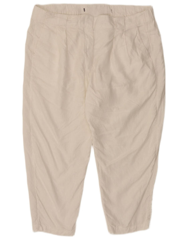 Marks & Spencer, koniske croppede bukser til kvinder UK 20 2XL W40 L25 Hvid