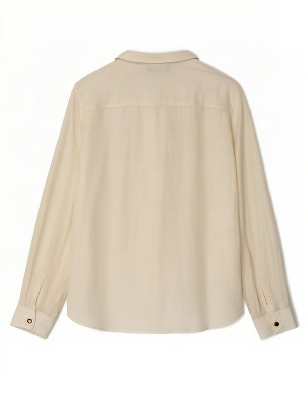 Massimo Dutti Dame Pullover Shirt EU 40 Medium Off White