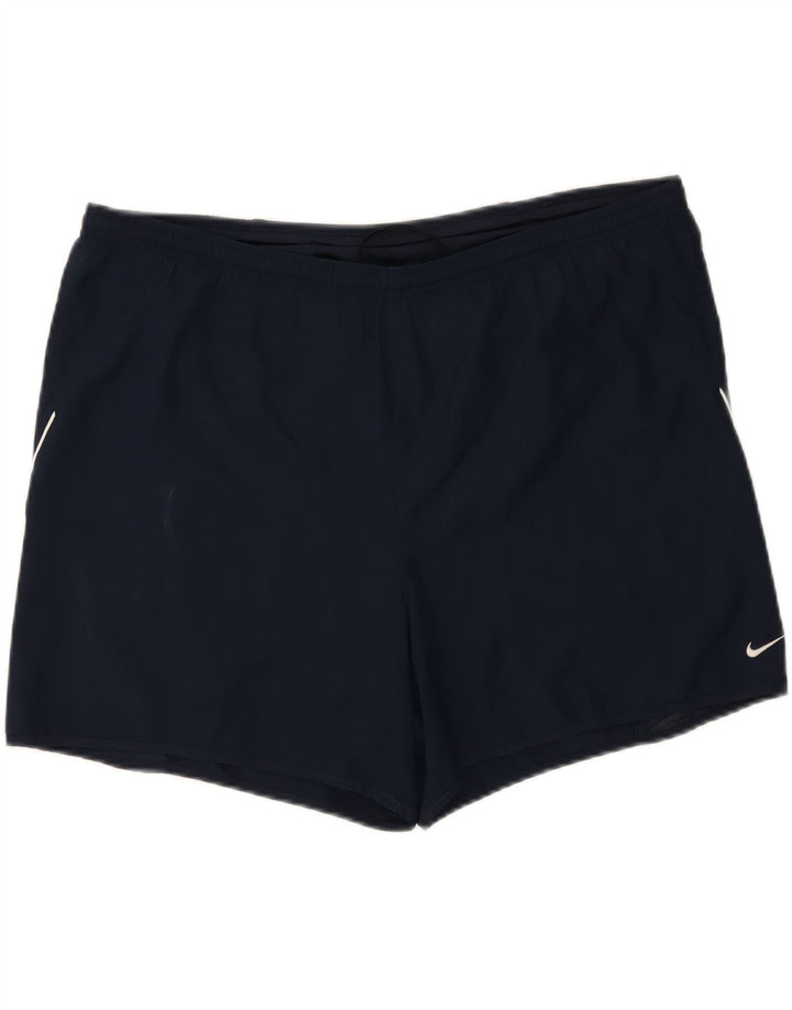 NIKE Mens Dri Fit Sport Shorts XL  Navy Blue Polyester Vintage Nike and Second-Hand Nike from Messina Hembry 