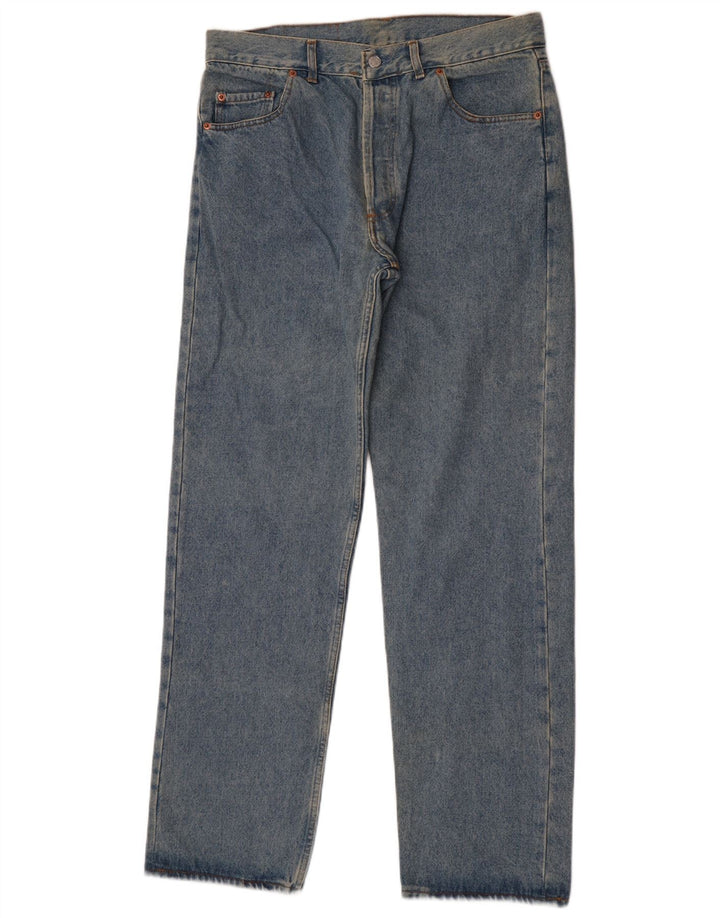 Levi's Herre 501 Straight Jeans W33 L33 Blå