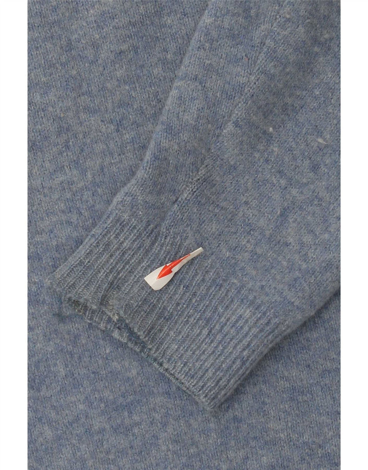 Asics Herre V-hals sweater Stor blå lammeuld