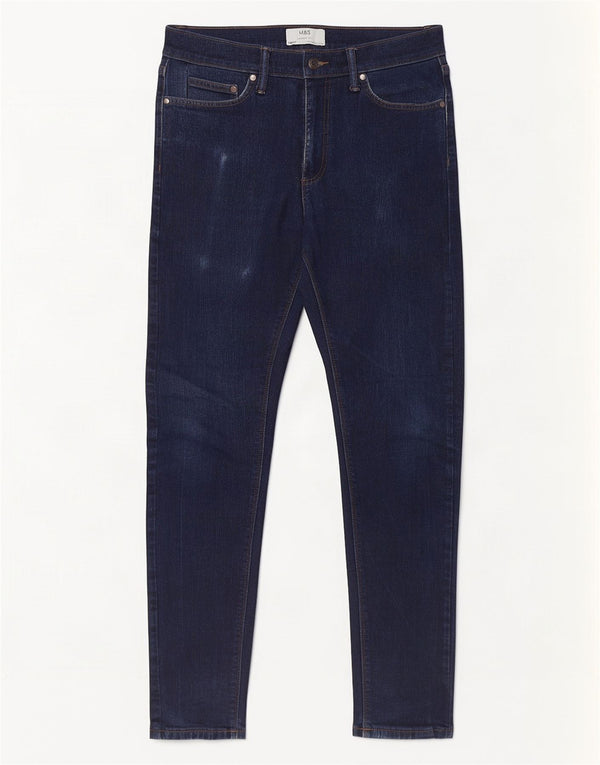 Marks & Spencer Skinny Jeans til mænd W30 L31 Marineblå bomuld