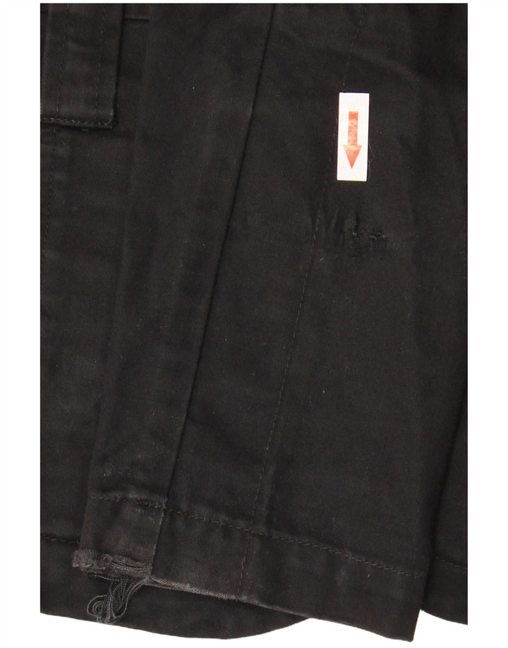 Armani Exchange Dame 1 Knap Blazer Jakke UK 12 Medium Sort Bomuld