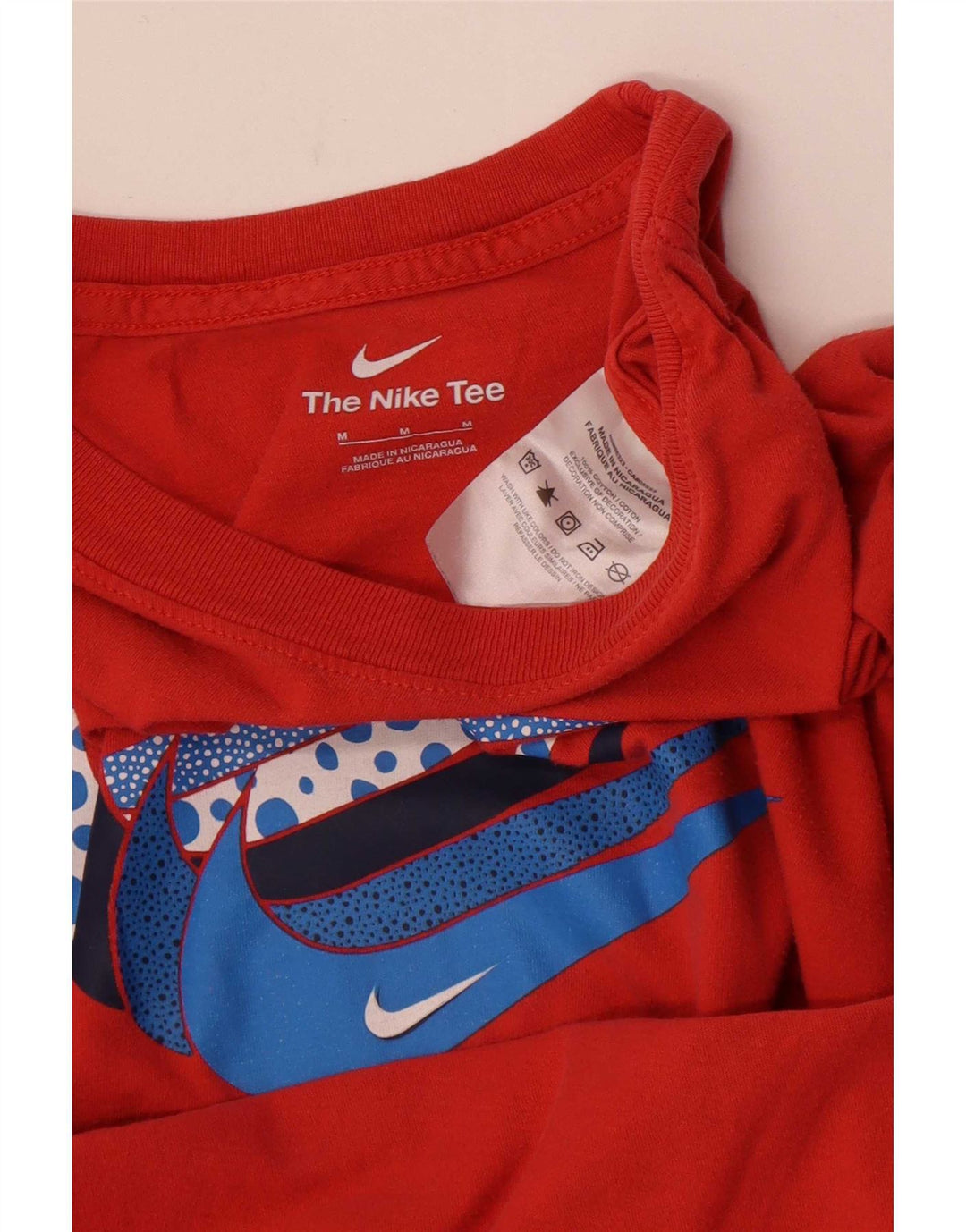 Nike grafisk t-shirt til mænd, medium rød bomuld
