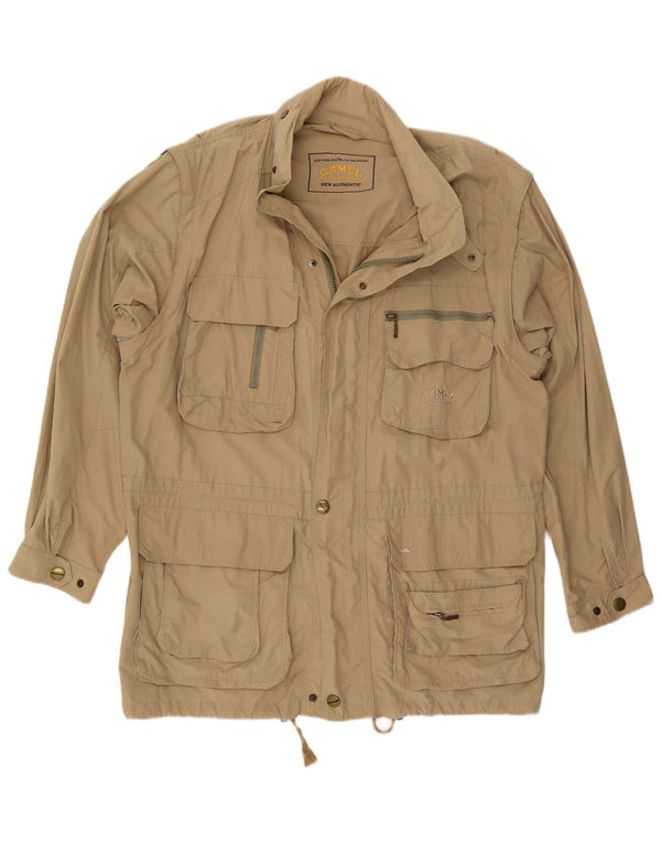 Camel Herre Hooded Utility Jacket UK 44 2XL Beige