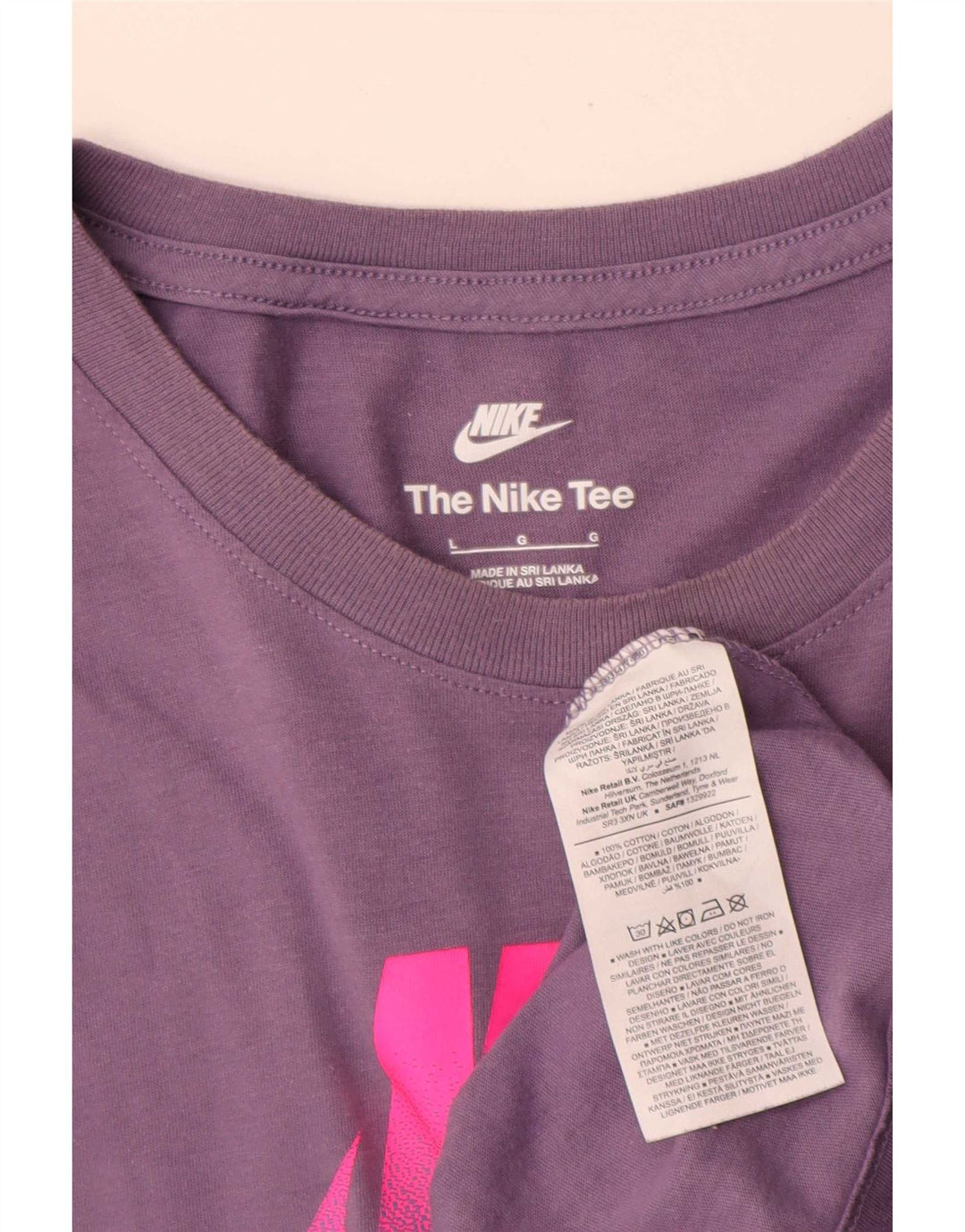 Nike grafisk T-shirt top til mænd, stor lilla bomuld
