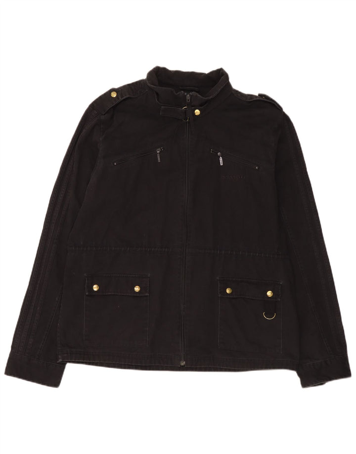 Adidas Herre Military Jacket UK 40 Large Black Bomuld