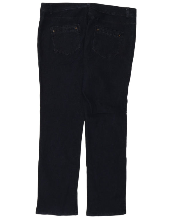 M&Co Dame Straight Jeans UK 18 XL W38 L30 Marineblå Bomuld