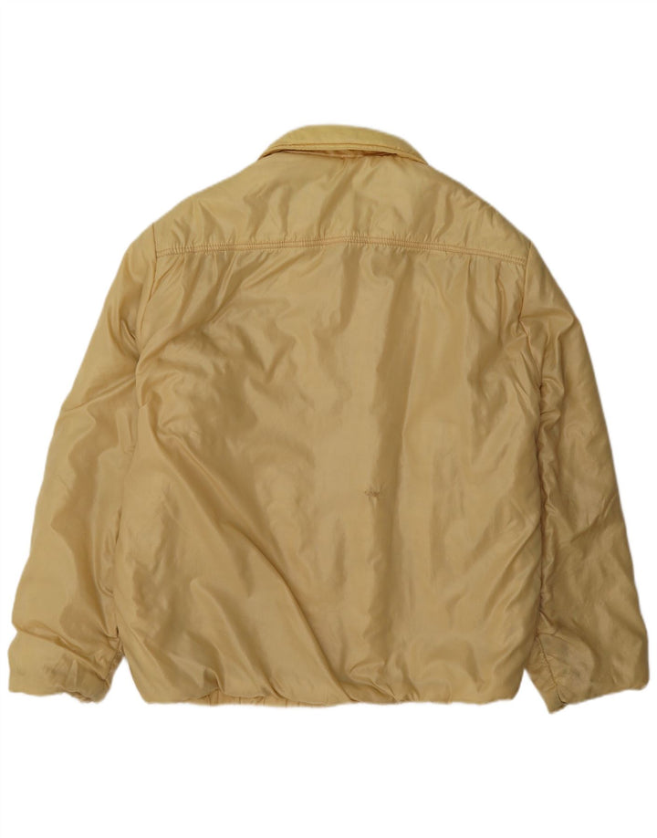 Vintage Herre Vendbar Bomber Jacket UK 36 Small Beige