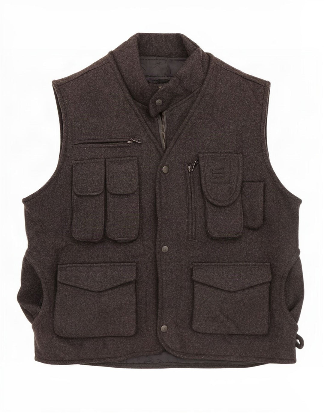 James Dillon Herre Utility Gilet UK 38 Medium Grey Nylon
