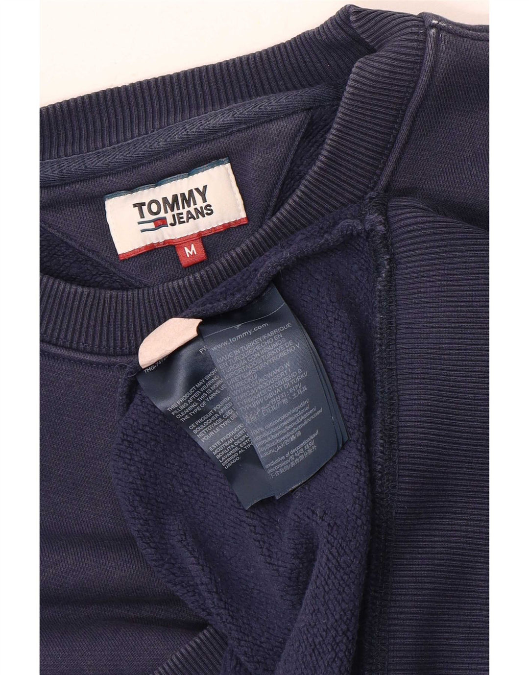 Tommy Hilfiger Herre Sweatshirt Jumper Medium Navyblå Bomuld