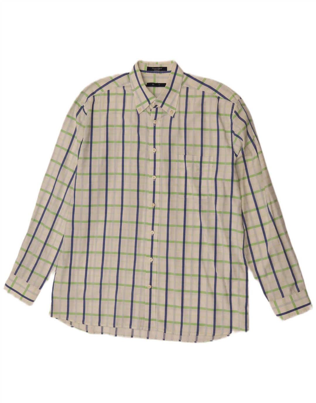 GANT herre Regular Fit skjorte XL hvid ternet bomuld