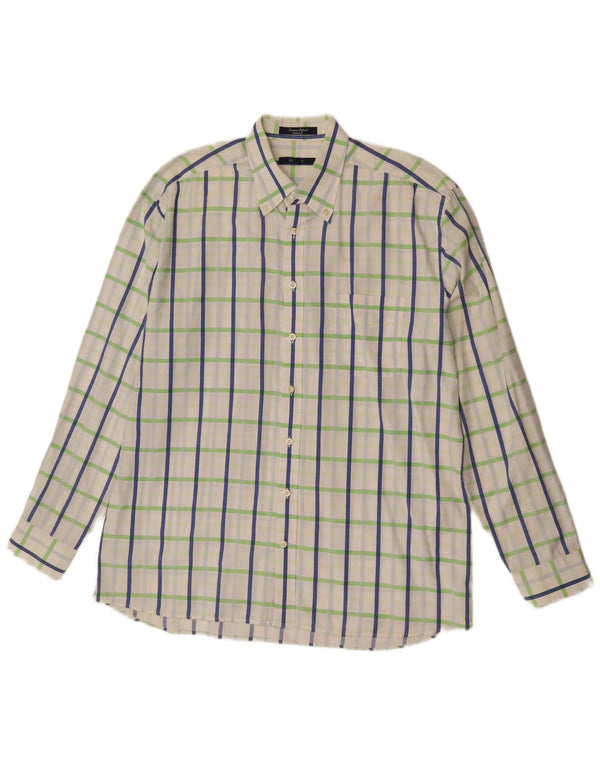 GANT herre Regular Fit skjorte XL hvid ternet bomuld